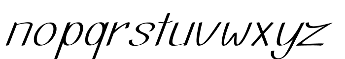 Thinble-ExpandedItalic Font LOWERCASE