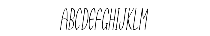 Thinble-ExtracondensedItalic Font UPPERCASE