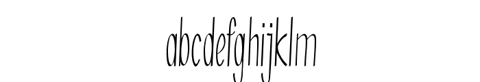 Thinble-ExtracondensedRegular Font LOWERCASE