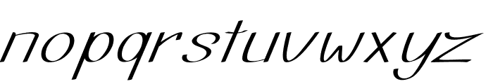 Thinble-ExtraexpandedItalic Font LOWERCASE