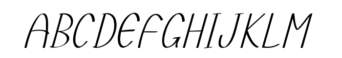 Thinble-Italic Font UPPERCASE