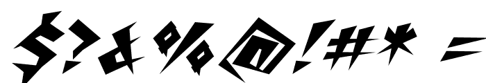Thrashin-BoldItalic Font OTHER CHARS