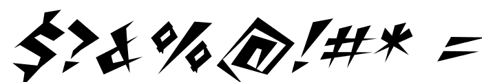 ThrashinItalic Font OTHER CHARS