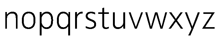 Tilden Sans Variable Thin Font LOWERCASE