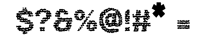 TICKER TAPE Font OTHER CHARS
