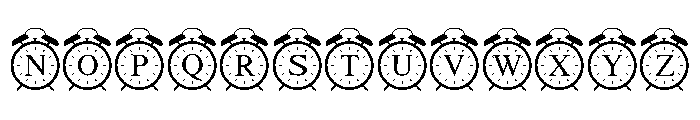 Tick Tock Font LOWERCASE