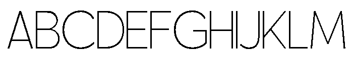Tighteen Thin Font UPPERCASE