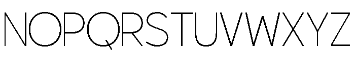 Tighteen Thin Font UPPERCASE