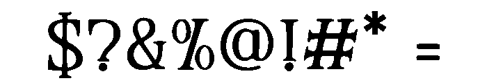 Tim Burton Serif Font OTHER CHARS