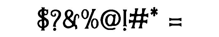 Tim Burton Font OTHER CHARS