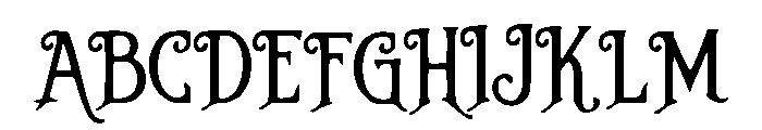Tim Burton Font UPPERCASE