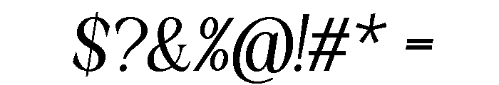 Timeline Regular Font OTHER CHARS