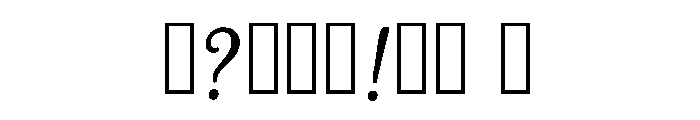 Tina Regular Font OTHER CHARS