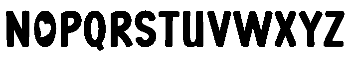 Tines Heart Font LOWERCASE