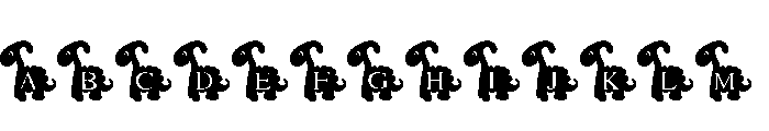 Tiny Cute Dino Font UPPERCASE