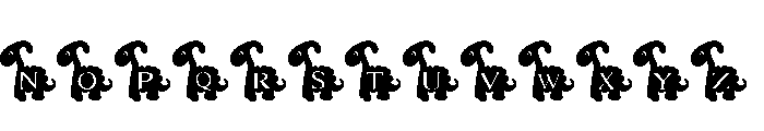 Tiny Cute Dino Font UPPERCASE