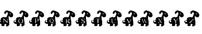 Tiny Cute Dino Font LOWERCASE