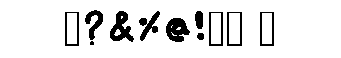 Tiny Noodle Regular Font OTHER CHARS