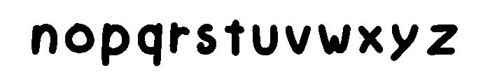 Tiny Noodle Regular Font LOWERCASE