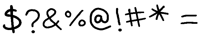 Tiny Pen Font OTHER CHARS