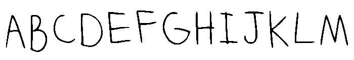 Tiny Pencil Letters Regular Font UPPERCASE