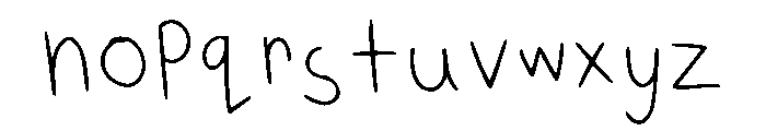 Tiny Pencil Letters Regular Font LOWERCASE