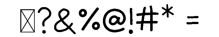 Tiny Scrawl Font OTHER CHARS