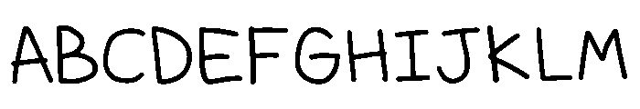 Tiny Scrawl Font UPPERCASE