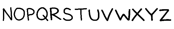 Tiny Scrawl Font UPPERCASE