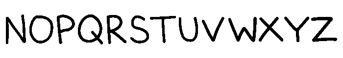 Tiny Scrawl Font LOWERCASE