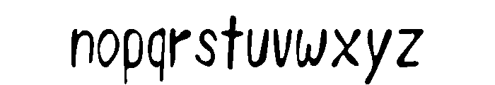 Tiny Toes Font LOWERCASE