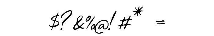 Tired Hand Font OTHER CHARS