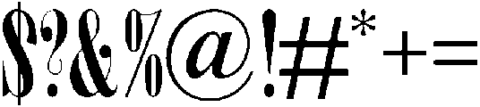 TIARA Regular otf (400) Font OTHER CHARS