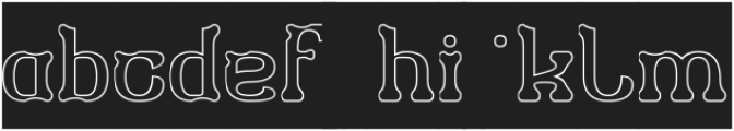 TIGER PATTERN-Hollow-Inverse otf (400) Font LOWERCASE