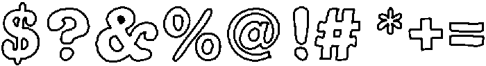 Tickle Trace Medium otf (500) Font OTHER CHARS