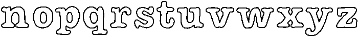 Tickle Trace Medium otf (500) Font LOWERCASE