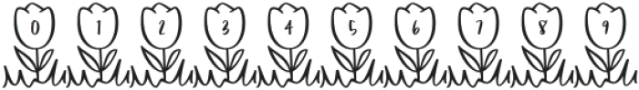 Tidy Tulips otf (400) Font OTHER CHARS