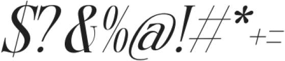 Tigerlife Sparkle Italic otf (400) Font OTHER CHARS
