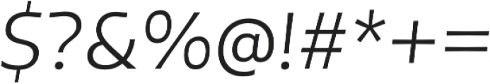 Tikal Sans  Book Italic otf (400) Font OTHER CHARS