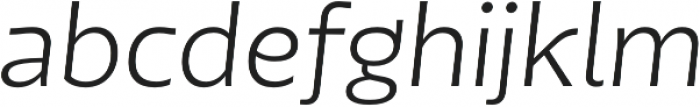 Tikal Sans  Book Italic otf (400) Font LOWERCASE