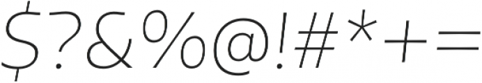 Tikal Sans  ExtraLight Italic otf (200) Font OTHER CHARS