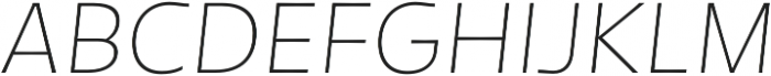 Tikal Sans  ExtraLight Italic otf (200) Font UPPERCASE