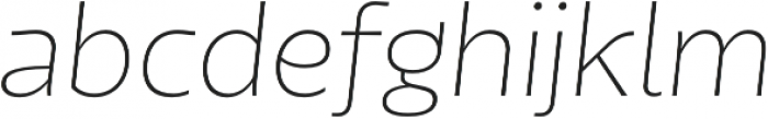 Tikal Sans  ExtraLight Italic otf (200) Font LOWERCASE