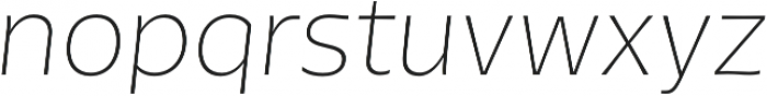 Tikal Sans  ExtraLight Italic otf (200) Font LOWERCASE