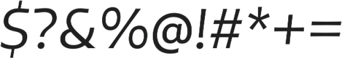 Tikal Sans  Medium Italic otf (500) Font OTHER CHARS