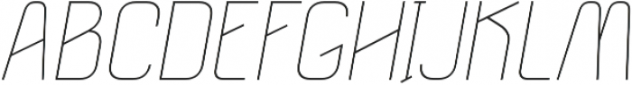 Tilda Thin Italic otf (100) Font UPPERCASE