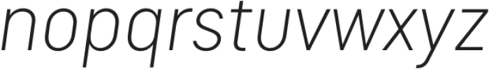 Tilson UltraLight Oblique otf (300) Font LOWERCASE