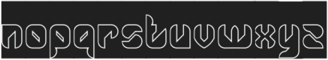 Time Machine-Hollow-Inverse otf (400) Font LOWERCASE