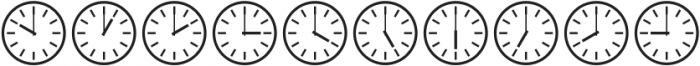 TimeClocks Regular otf (400) Font OTHER CHARS