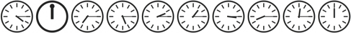 TimeClocks Regular otf (400) Font OTHER CHARS